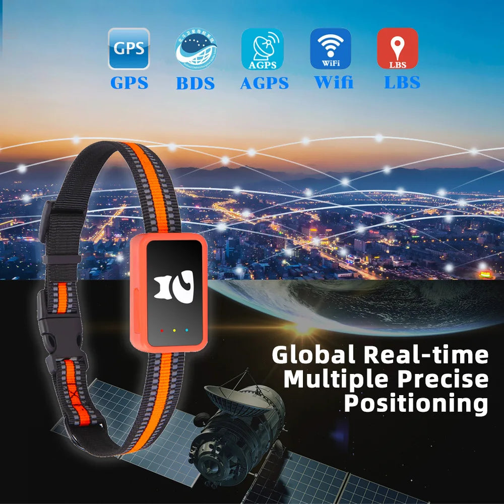 4G GPS Tracker for Dogs & Cats - Waterproof Pet Locator with Health Monitor