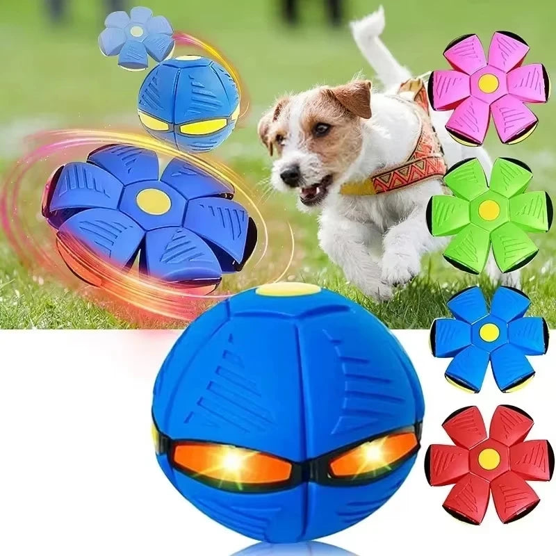 Magic Flying Saucer Ball - Interactive Bouncy Toy for Dogs & Kids