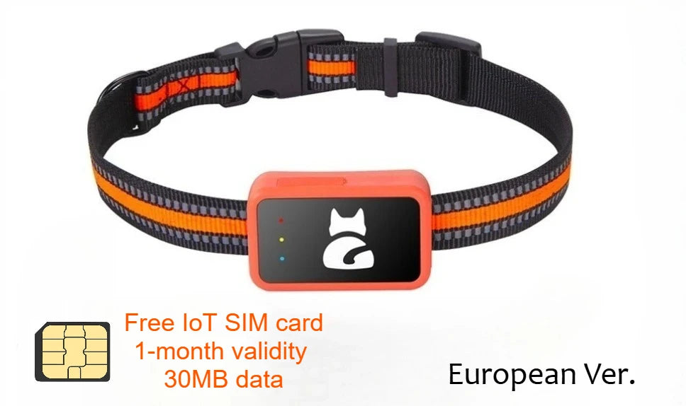 4G GPS Tracker for Dogs & Cats - Waterproof Pet Locator with Health Monitor