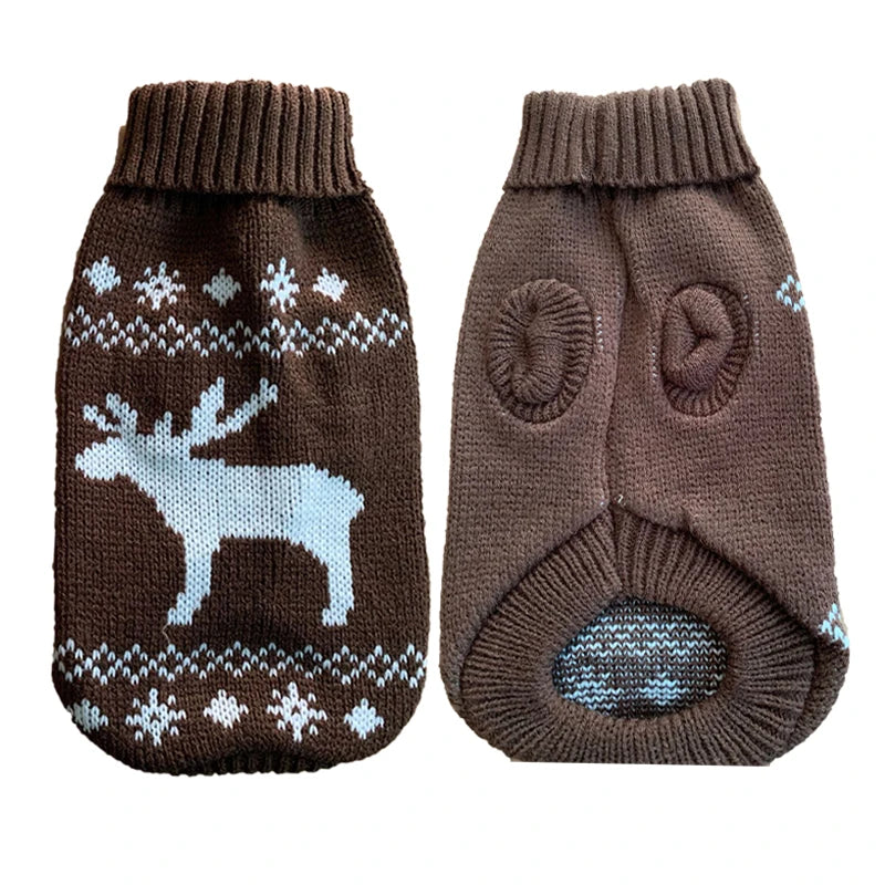 Knitted Winter Dog Sweater - Warm Coat for Small to Medium Dogs and Cats
