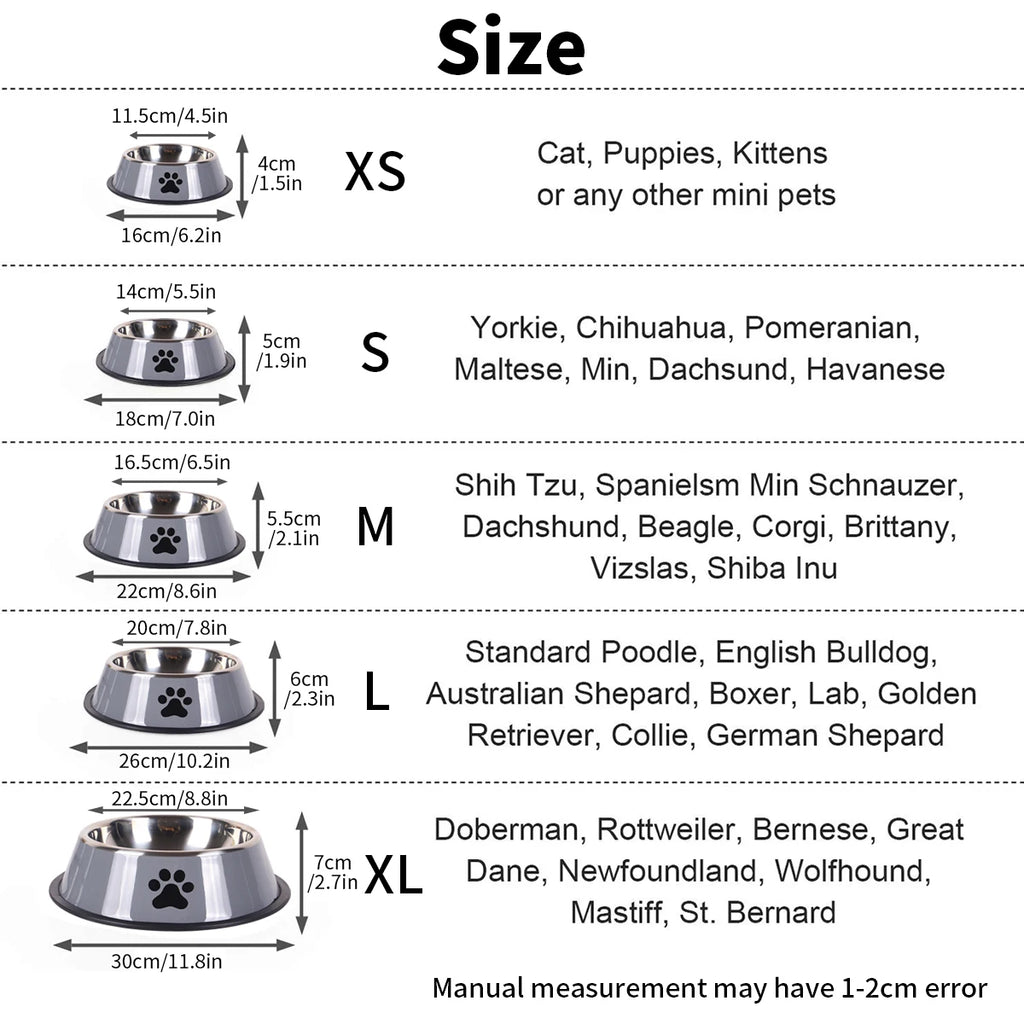 Stainless Steel Pet Bowl - Anti-Slip