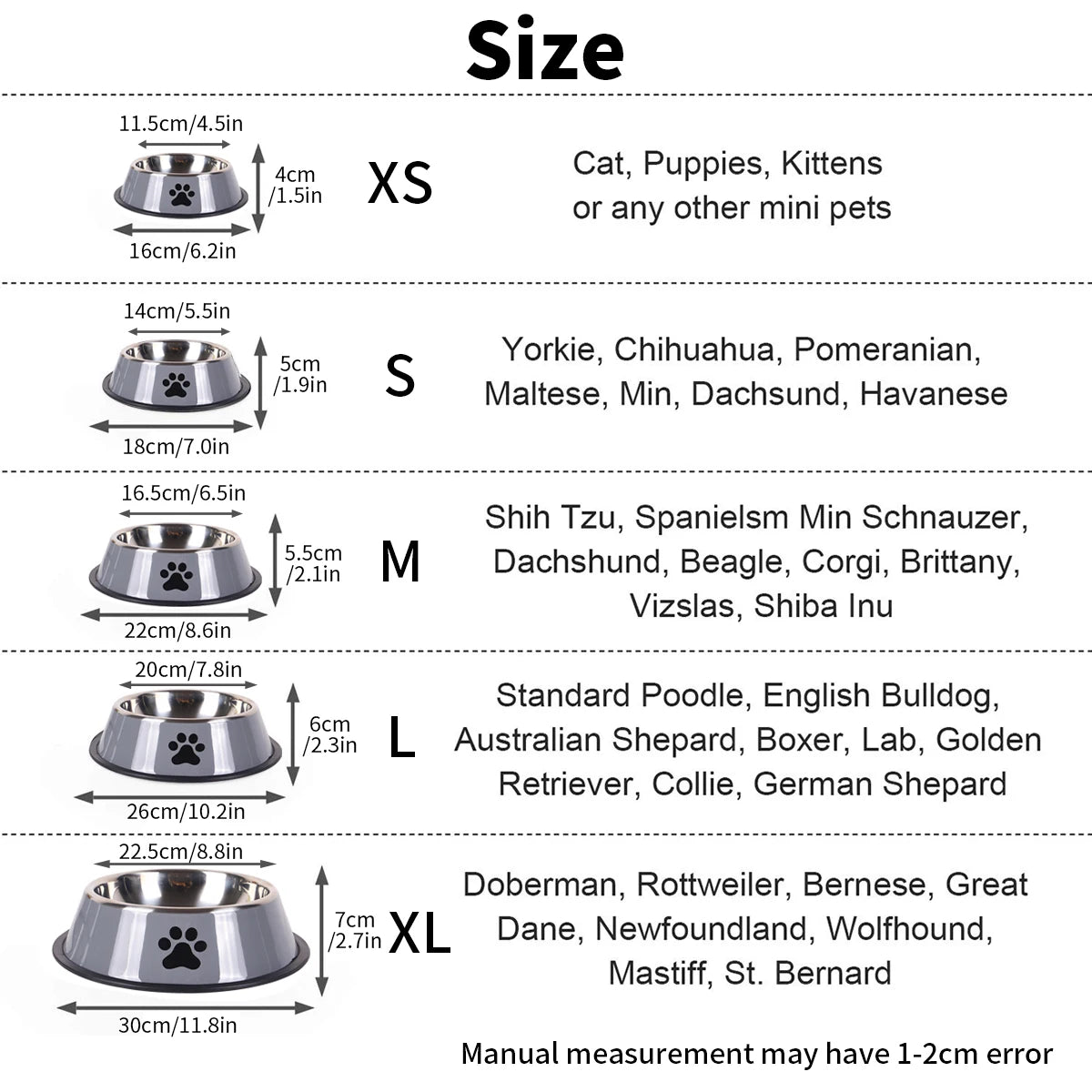 Stainless Steel Pet Bowl - Anti-Slip