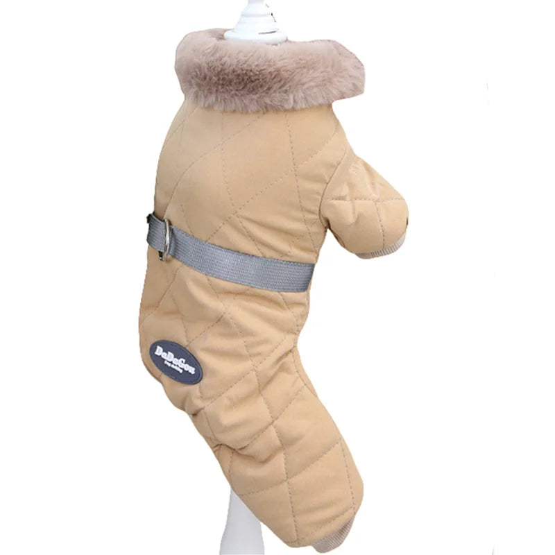 Waterproof Winter Dog Jumpsuit - Warm Hoodie Coat for Small to Medium Dogs