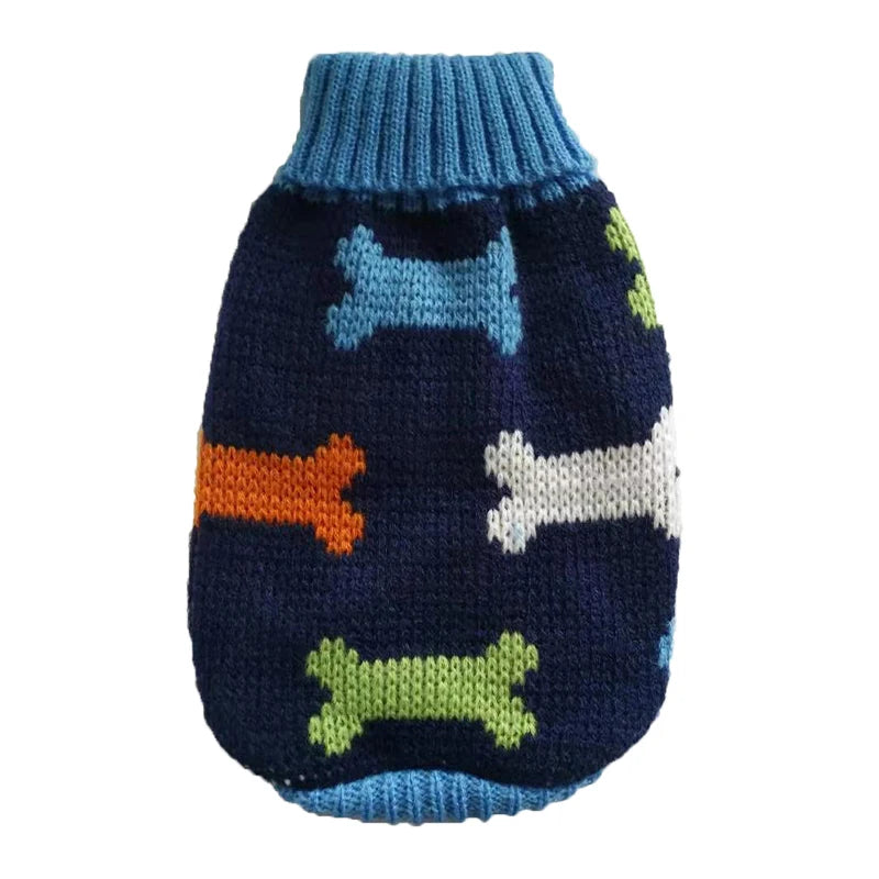 Knitted Winter Dog Sweater - Warm Coat for Small to Medium Dogs and Cats