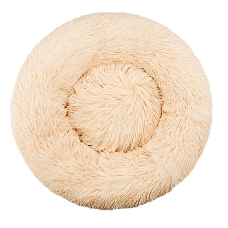 Plush Round Dog Bed - Washable