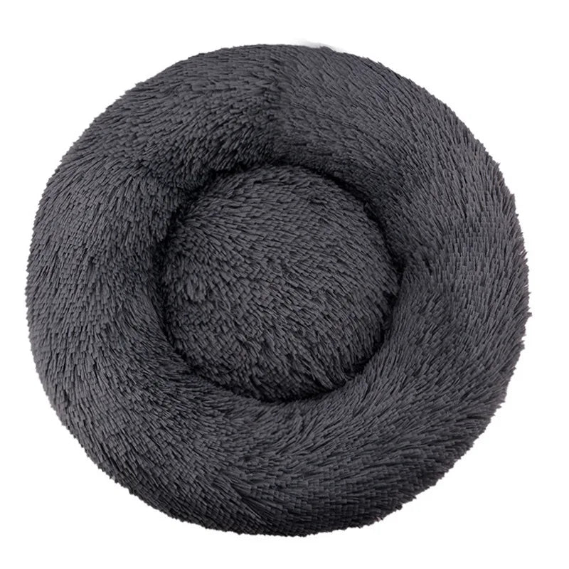 Plush Round Dog Bed - Washable