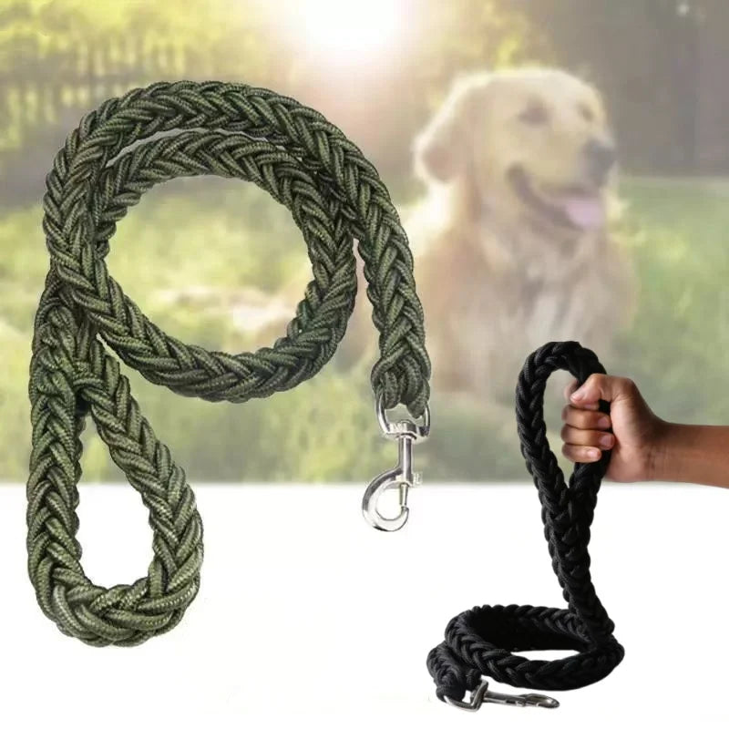 Braided Nylon Dog Leash - Large Dogs