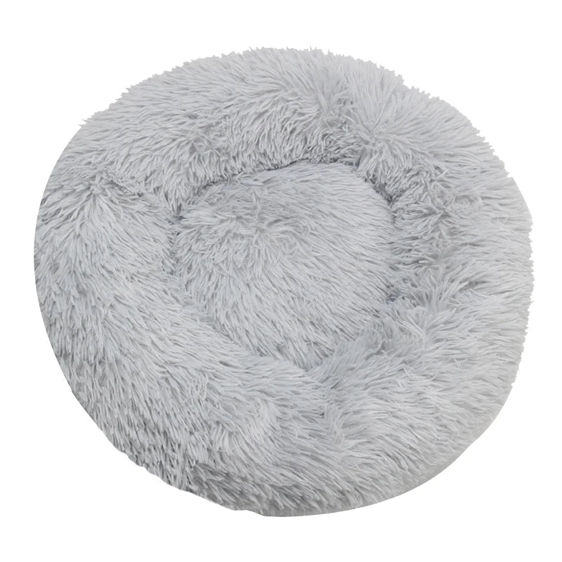 Plush Round Dog Bed - Washable