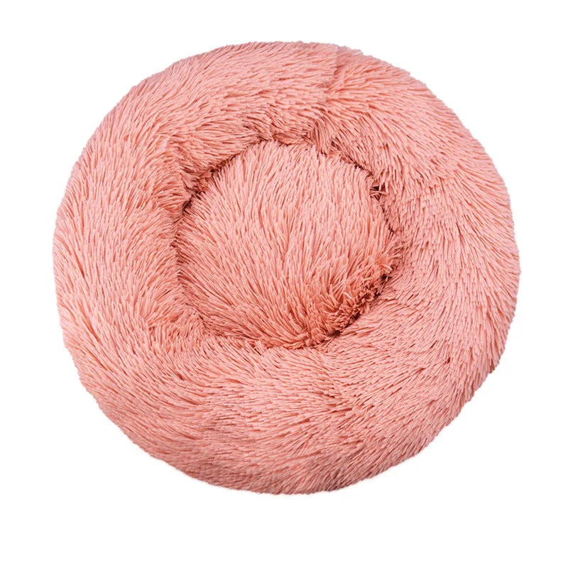 Plush Round Dog Bed - Washable