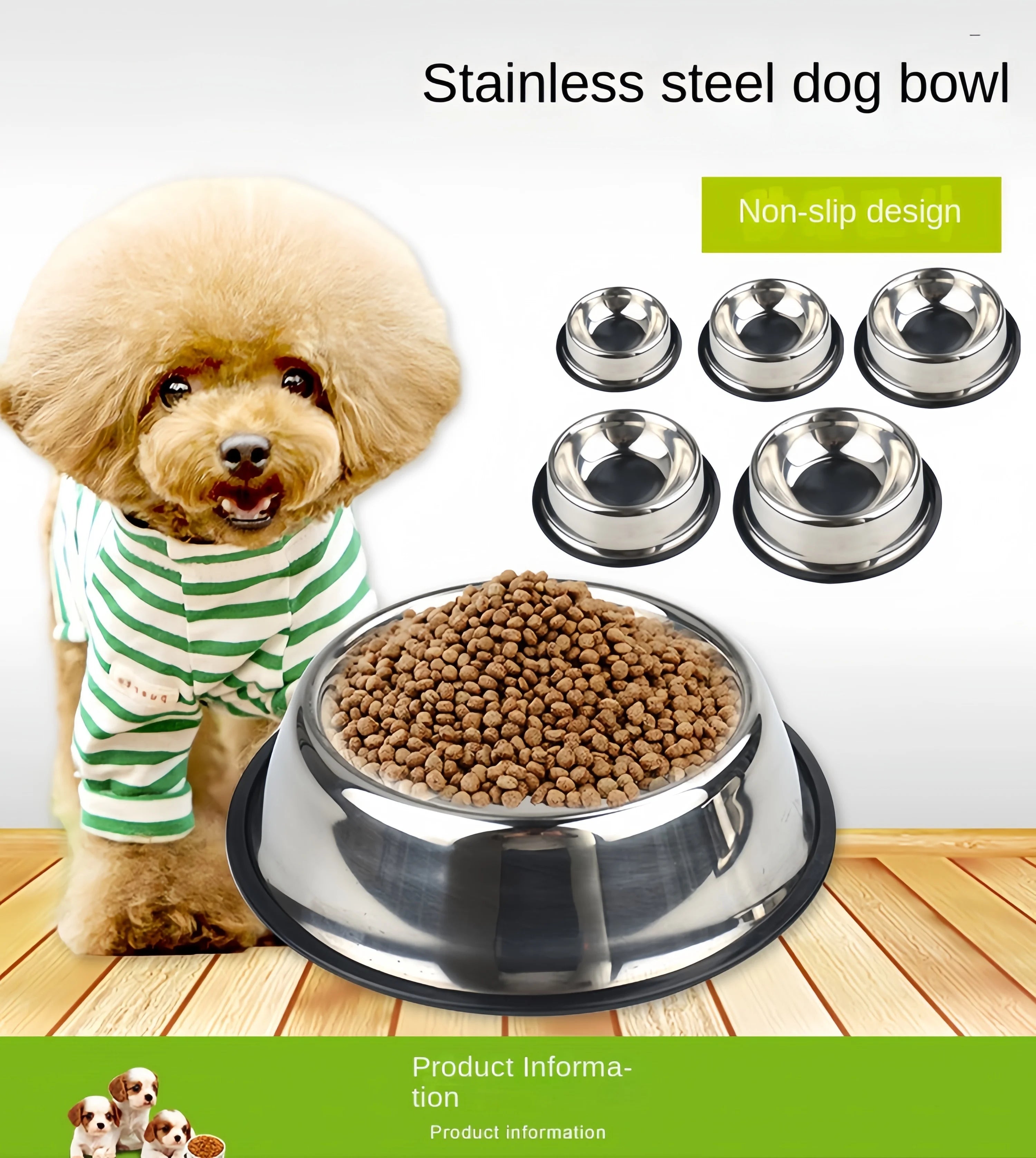 Stainless Steel Pet Bowl - 5 Sizes