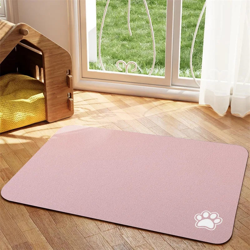Absorbent Pet Feeding Mat - Quick Dry