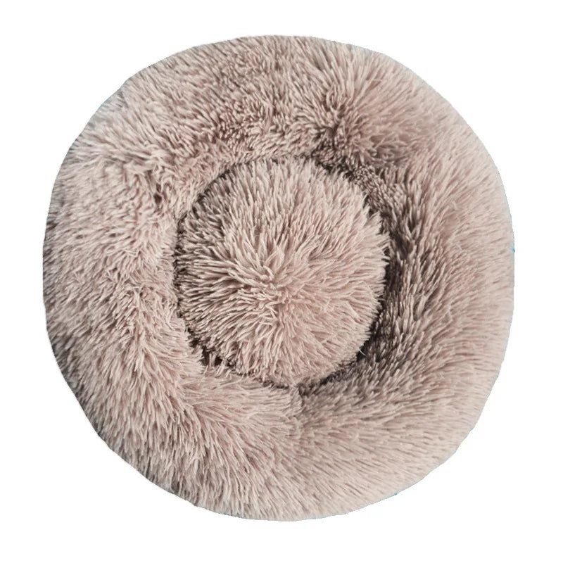 Plush Round Dog Bed - Washable