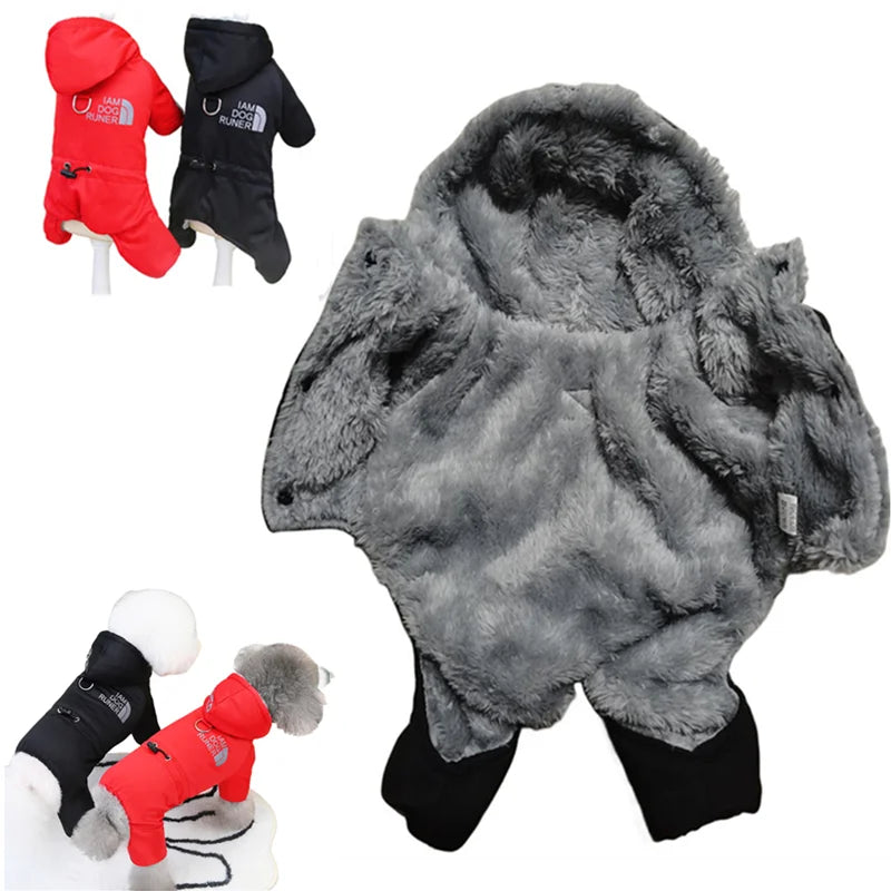 Waterproof Winter Dog Jumpsuit - Warm Hoodie Coat for Small to Medium Dogs