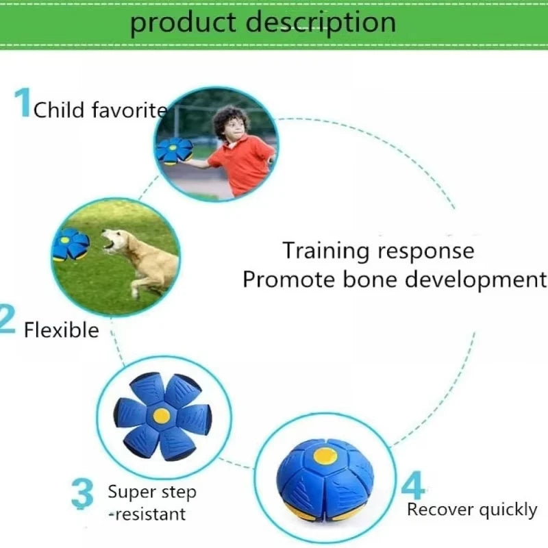 Magic Flying Saucer Ball - Interactive Bouncy Toy for Dogs & Kids