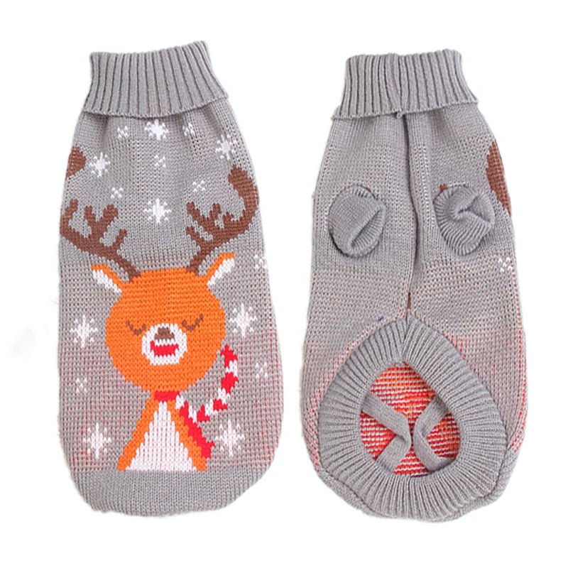 Knitted Winter Dog Sweater - Warm Coat for Small to Medium Dogs and Cats