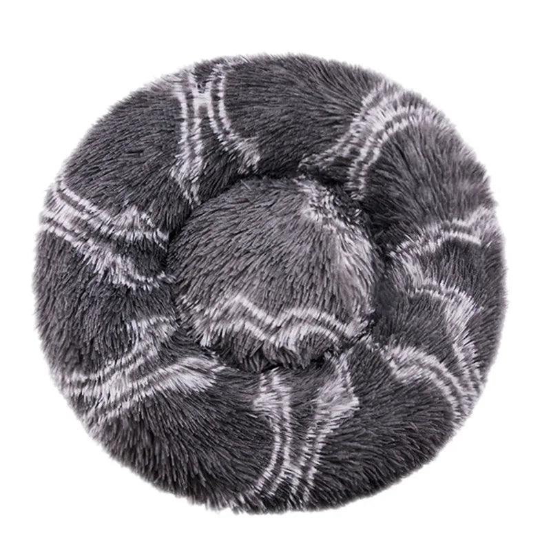 Plush Round Dog Bed - Washable