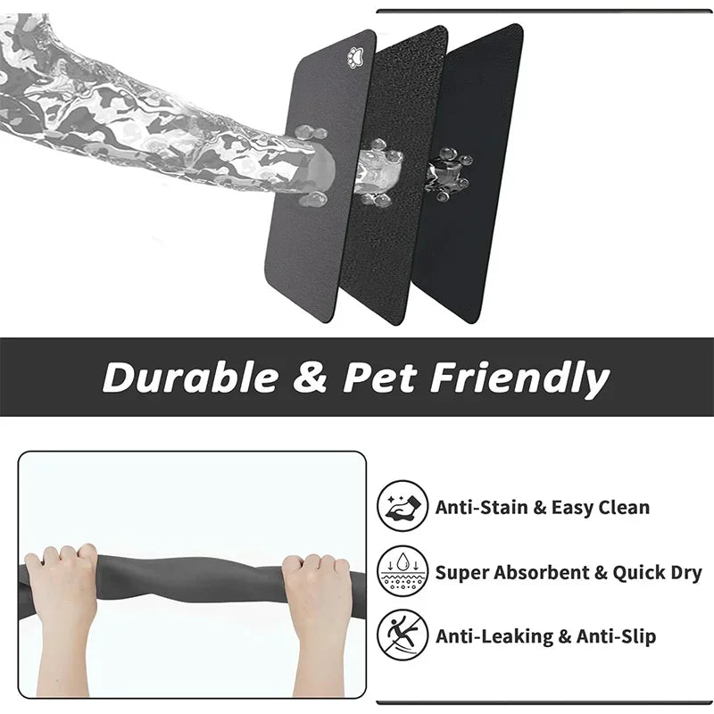 Absorbent Pet Feeding Mat - Quick Dry