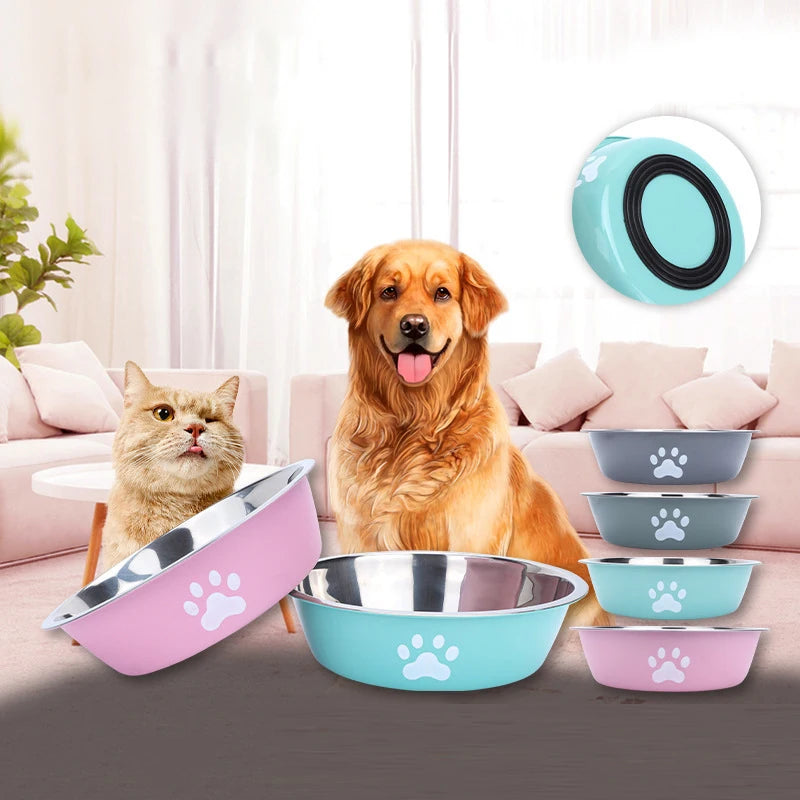 Stainless Steel Dog Bowl - Anti-Slip