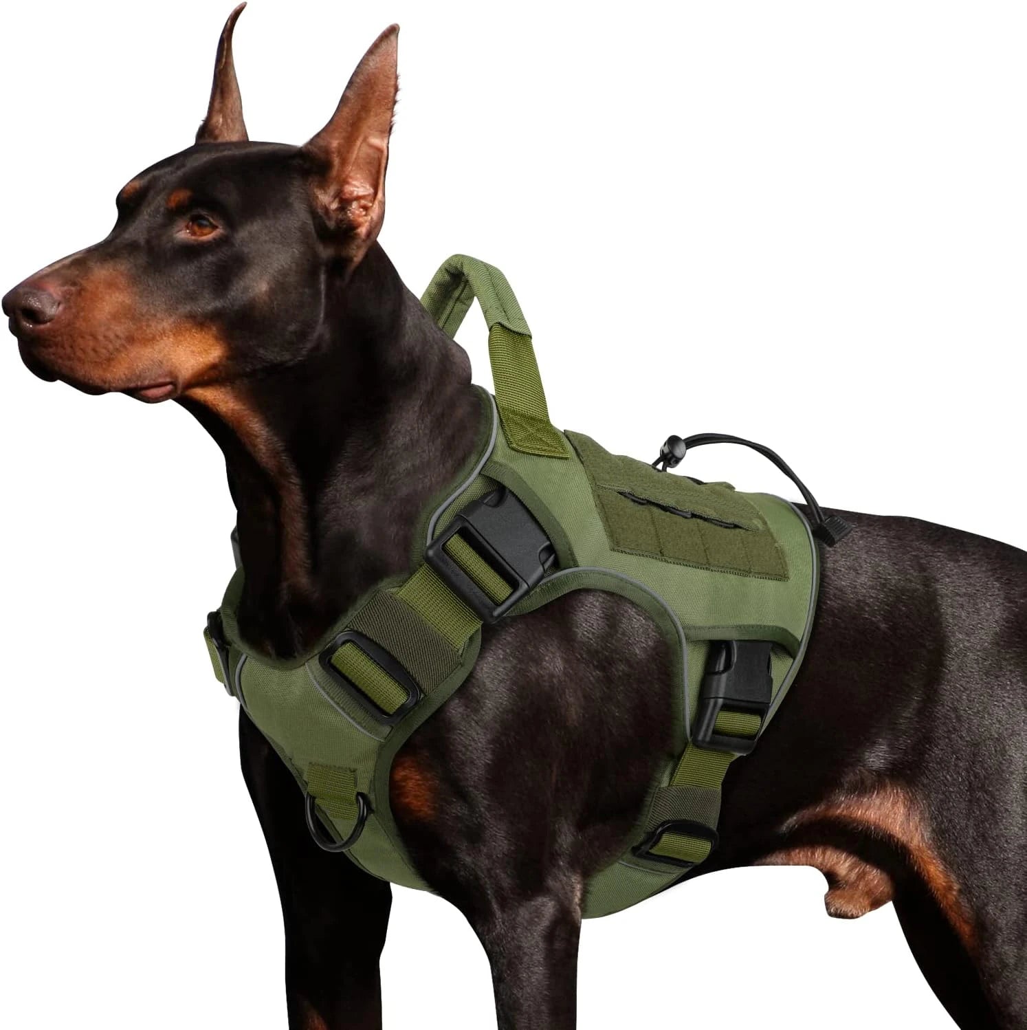 Adjustable No-Pull Tactical Dog Harness - Reflective Military Vest with Handle for Large Dogs