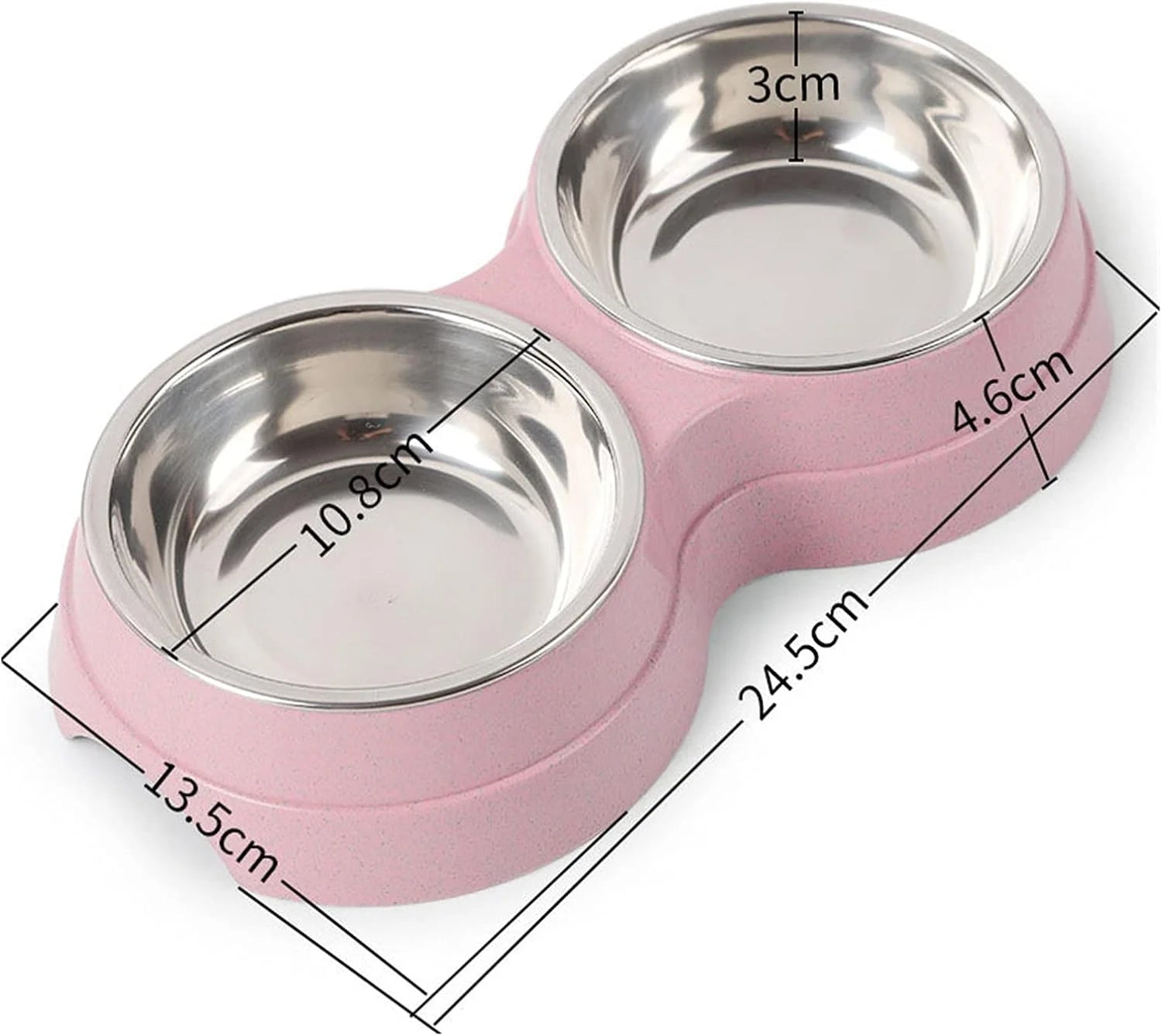 Double Pet Bowl Set - Stainless Steel