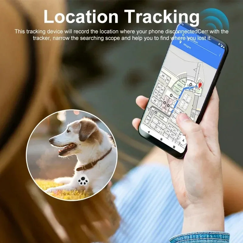 Mini Bluetooth Pet Tracker - GPS Locator for Dogs and Cats