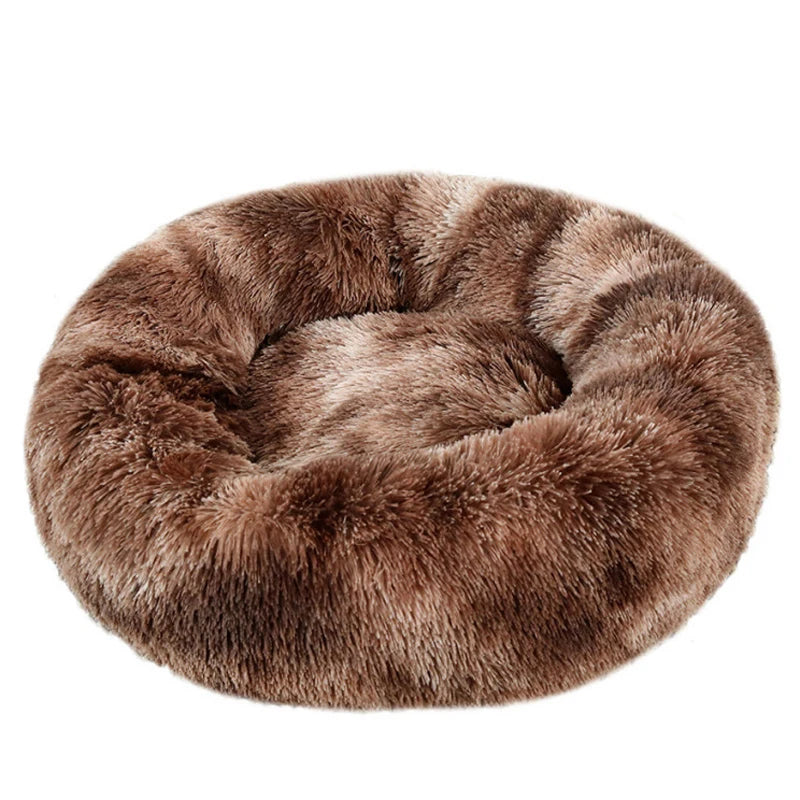 Plush Round Dog Bed - Washable