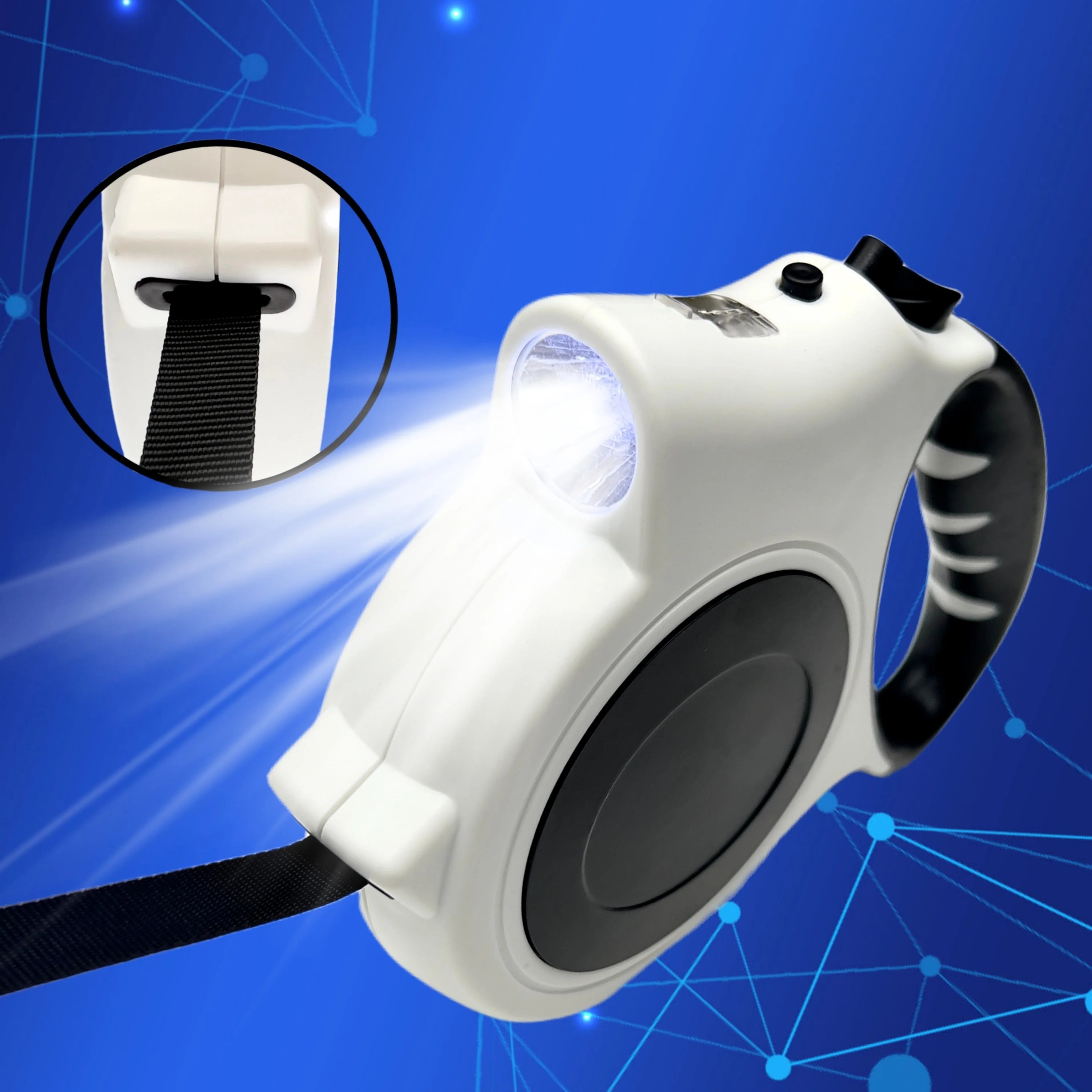 Illuminated Retractable Dog Leash - 16ft